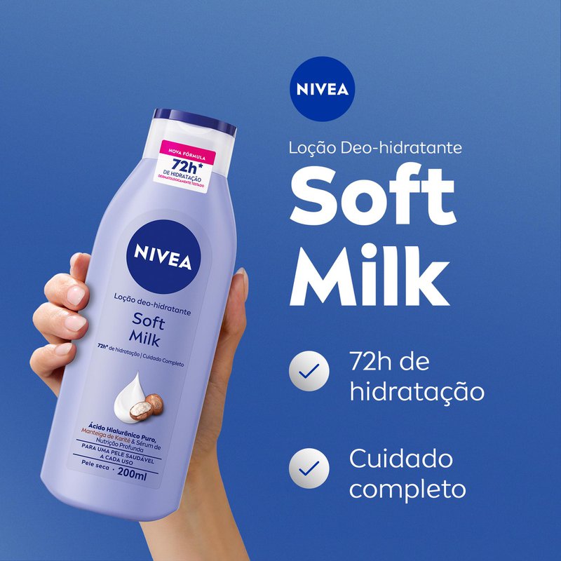 Hidratante Desodorante Nivea Soft Milk 200ml - Compre na Drogal