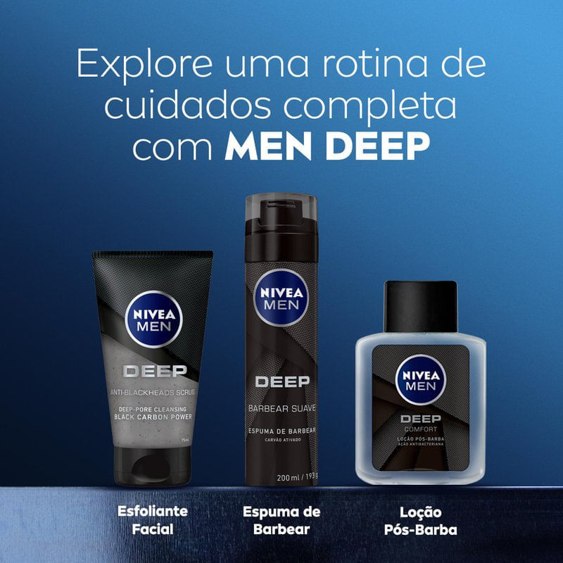 Desodorante Aerosol Nivea Men Deep Amadeirado - Na Drogal