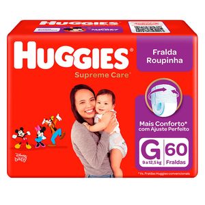 Fralda Huggies Roupinha Supreme Care G 60 Unidades