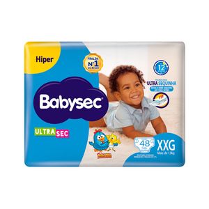 Fralda Babysec Ultrasec Hiper Galinha Pintadinha XXG 48 Unidades