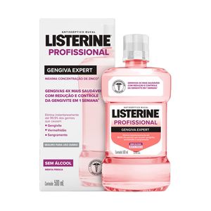Antisséptico Bucal Listerine Profissional Gengiva Expert Zero Álcool Menta Fresca 500ml