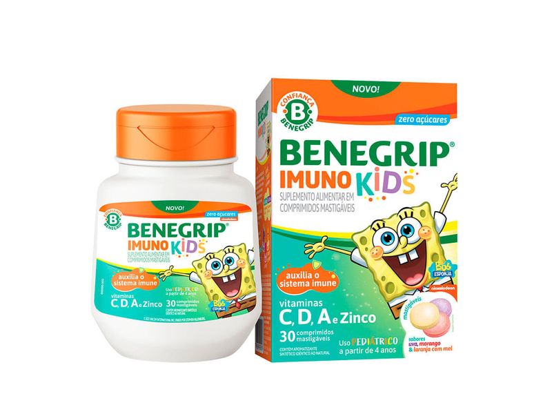 suplemento-alimentar-benegrip-imuno-kids-sabor-uva-morango--laranja-com-mel-30-comprimidos-mastigaveis-farmacia-online-drogal