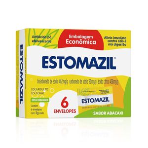 Antiácido Estomazil Pó Efervescente Sabor Abacaxi 6 Sachês