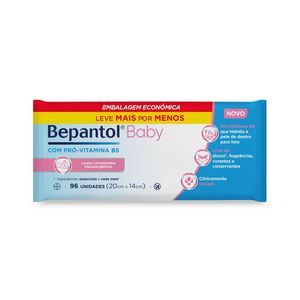 Kit Lenços Umedecidos Para Bebês Bepantol Baby 96 Unidades