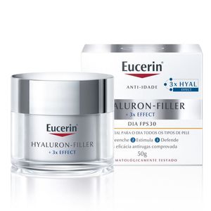 Creme Facial Antirrugas Eucerin Hyaluron-Filler 3x Effect Diurno FPS30 50ml