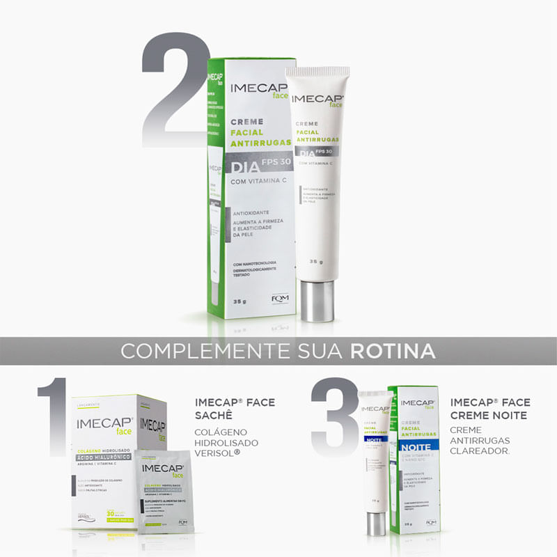 Para que serve o Creme Facial Antirrugas Imecap Face Dia FPS30