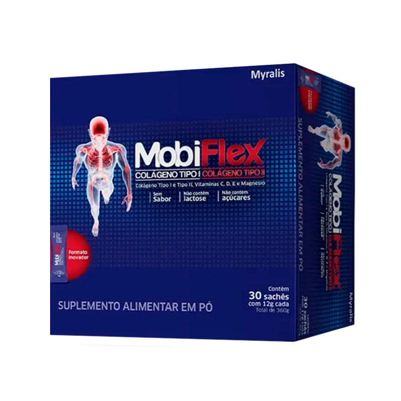 Encontraproduto.com.br - Mobiflex Peptídeos de Colágeno c/ 30 Sachês de 12g Cada