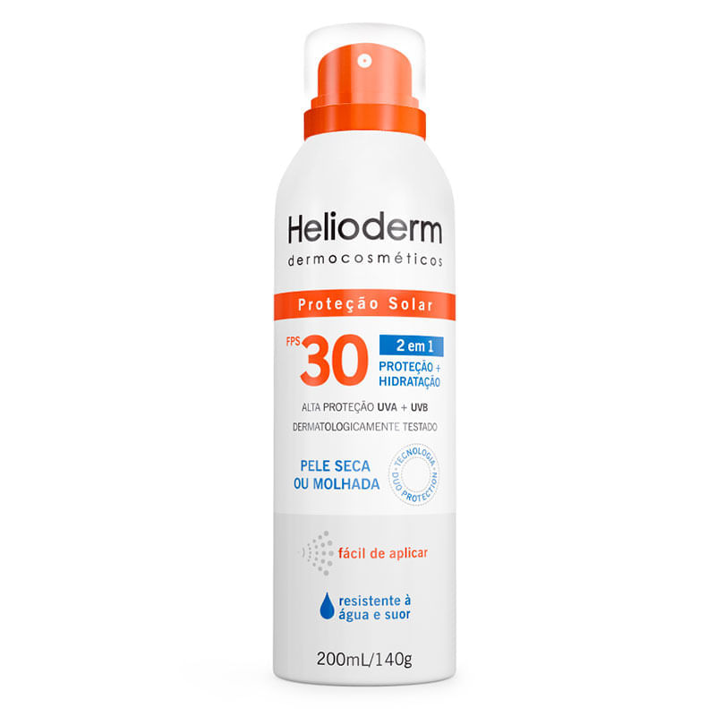 Protetor Solar Helioderm FPS30 Aerosol 2 em 1 - Compre na Drogal