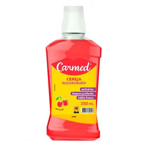 Enxaguante Bucal Carmed Cereja Zero Álcool 250ml