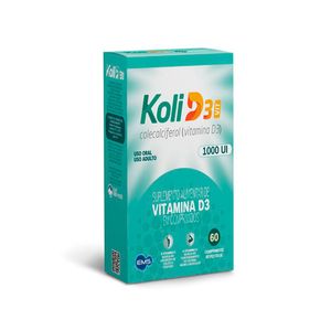 Suplemento Alimentar Koli D3 Vit 1.000UI Vitamina D 60 Comprimidos