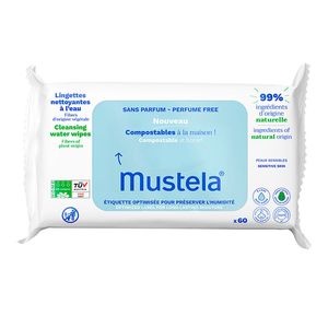 Toalhas Umedecidas Compostáveis Mustela Sem Perfume 60 Unidades