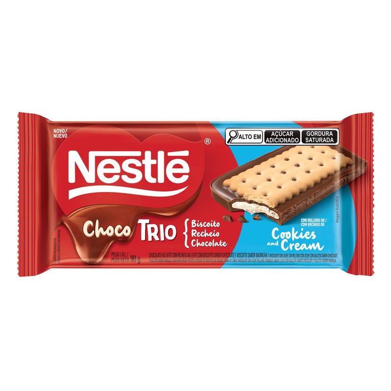Chocolate Chocotrio Nestlé Cookies 90g: Sobremesa - Drogal