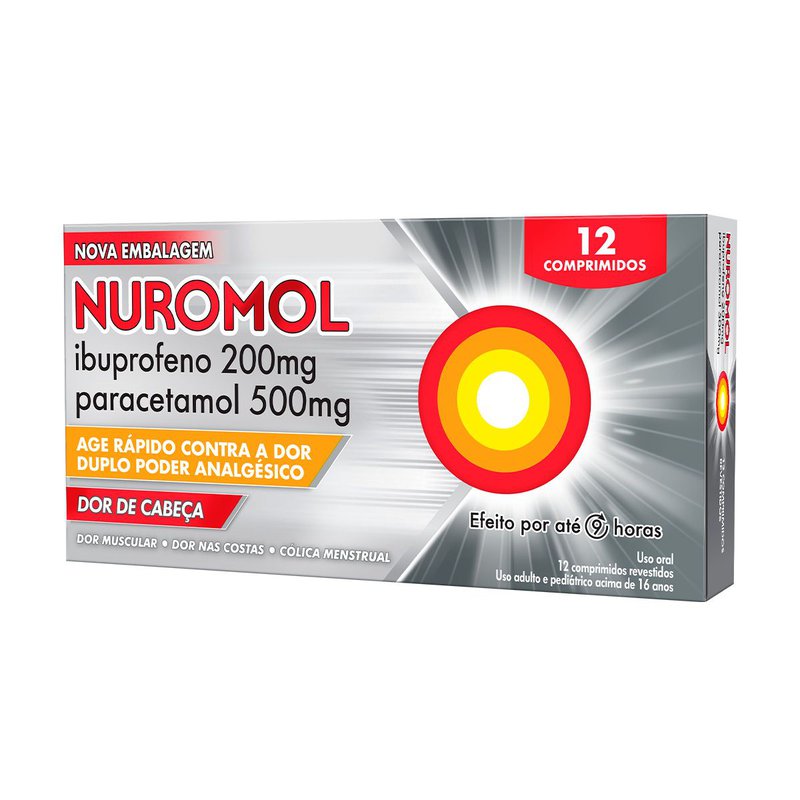 Nuromol 12 Comprimidos Revestidos | Farmácia Online Drogal