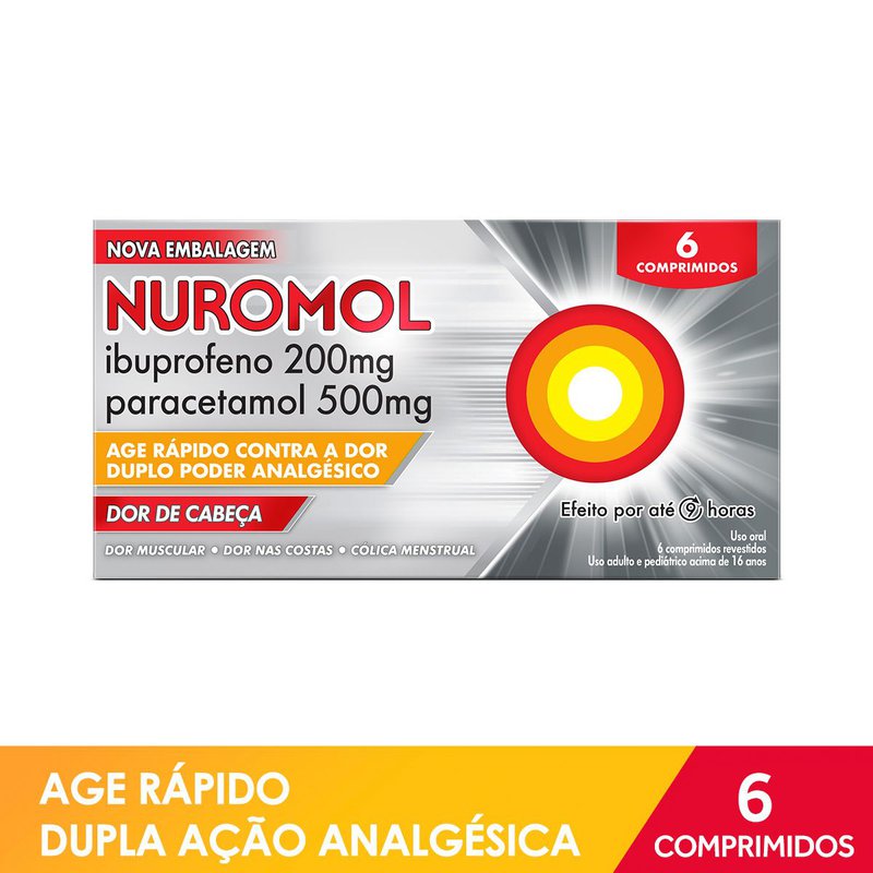 Nuromol 6 Comprimidos Revestidos | Farmácia Online Drogal