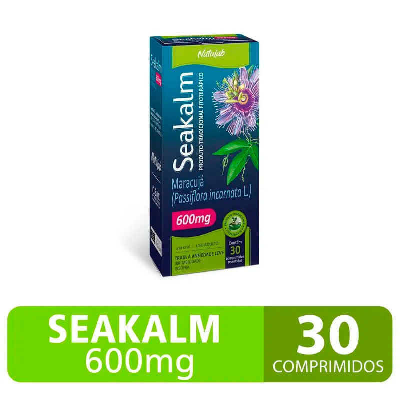 Seakalm 600mg 30 Comprimidos, Para que serve, Bula - Drogal