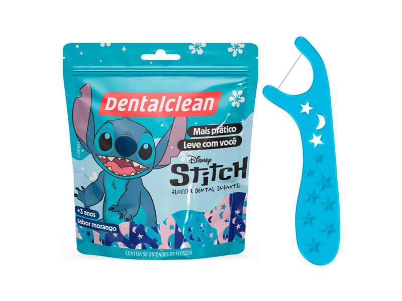 flosser-dental-infantil-dentalclean-stitch-sabor-morango-50-unidades-farmacia-online-drogal
