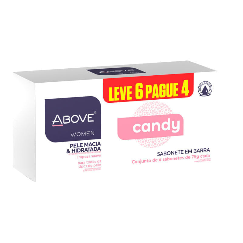 Kit Sabonete em Barra Above Woman Candy 6 Unidades 75g | Drogal