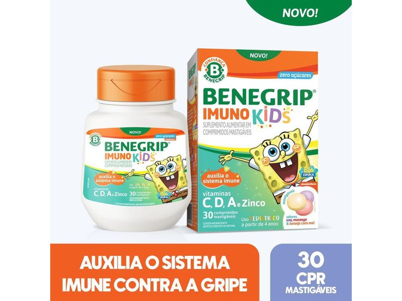 suplemento-alimentar-benegrip-imuno-kids-sabor-uva-morango--laranja-com-mel-30-comprimidos-mastigaveis-farmacia-online-drogal