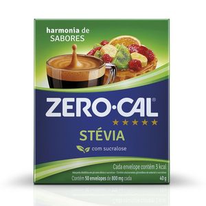Adoçante em Pó Zero-Cal Stevia 50 Sachês