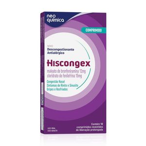 Hiscongex 12 Comprimidos Revestidos de Liberação Prolongada