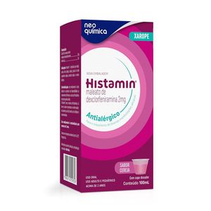 Antialérgico Histamin 2mg/5ml 100ml Sabor Cereja + Copo Dosador