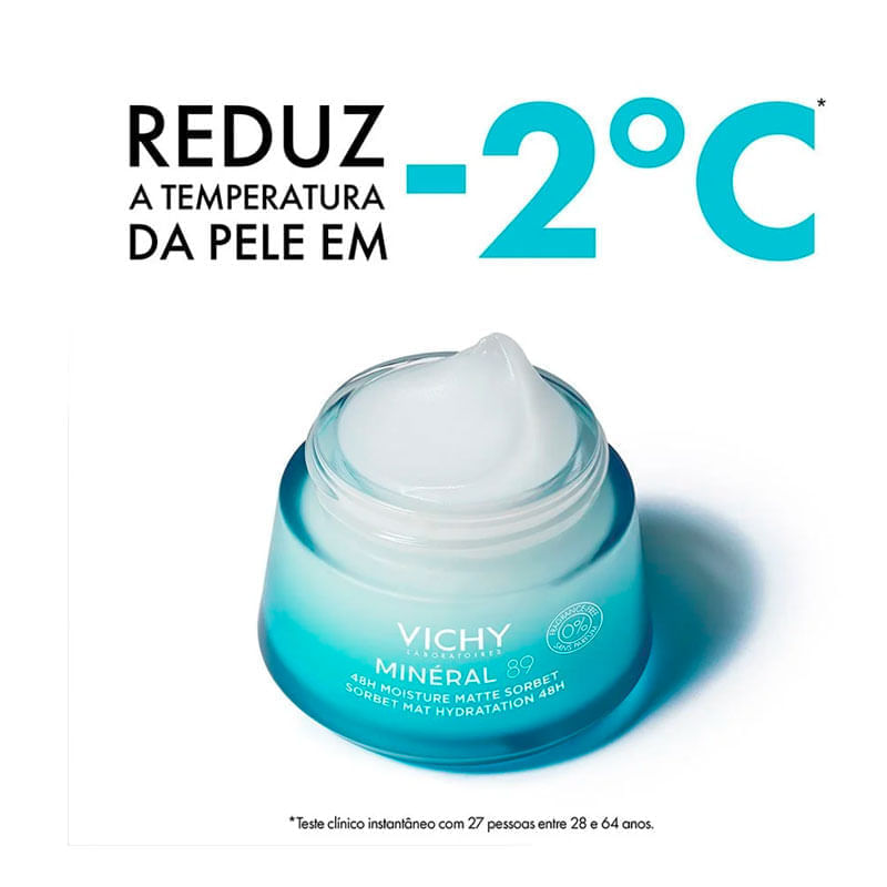 Hidratante Facial Vichy Mineral 89 Sorbet Gel Matte 50ml |Drogal