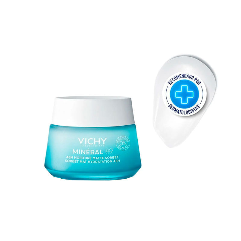 Hidratante Facial Vichy Mineral 89 Sorbet Gel Matte 50ml |Drogal