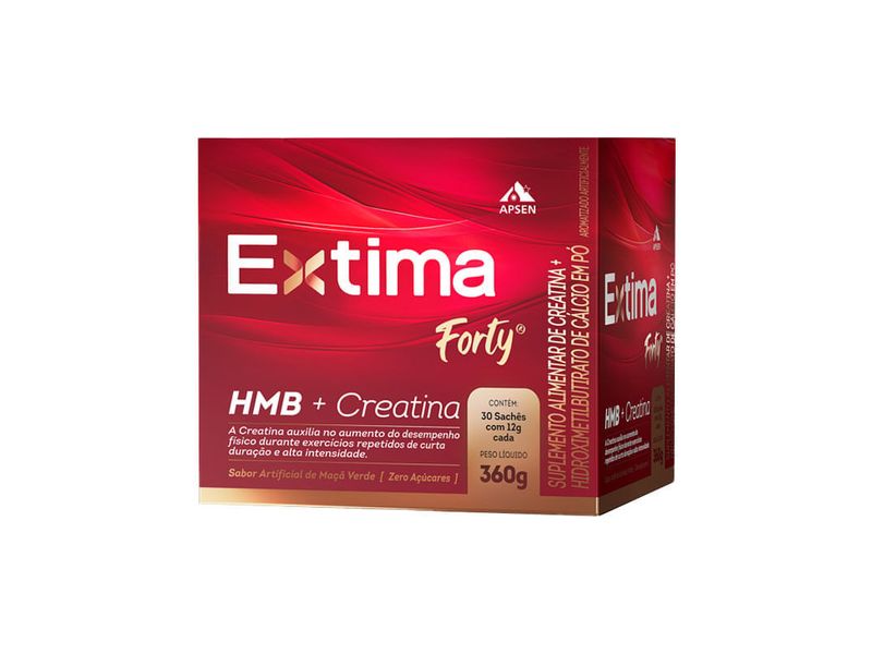 suplemento-alimentar-extima-forty-hmb--creatina-sabor-maca-verde-30-saches-farmacia-online-drogal
