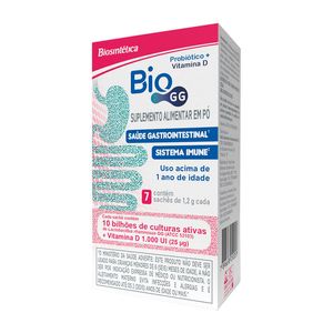 Suplemento Alimentar Bio GG Probiótico + Vitamina D 1.000UI 7 Sachês