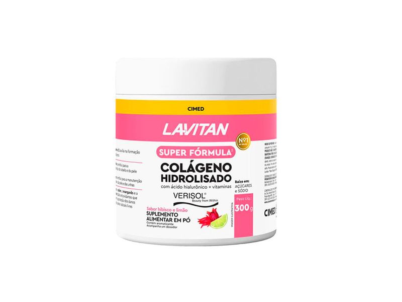 suplemento-alimentar-colageno-hidrolisado-lavitan-super-formula-sabor-hibisco-e-limao-300g-framacia-online-drogal