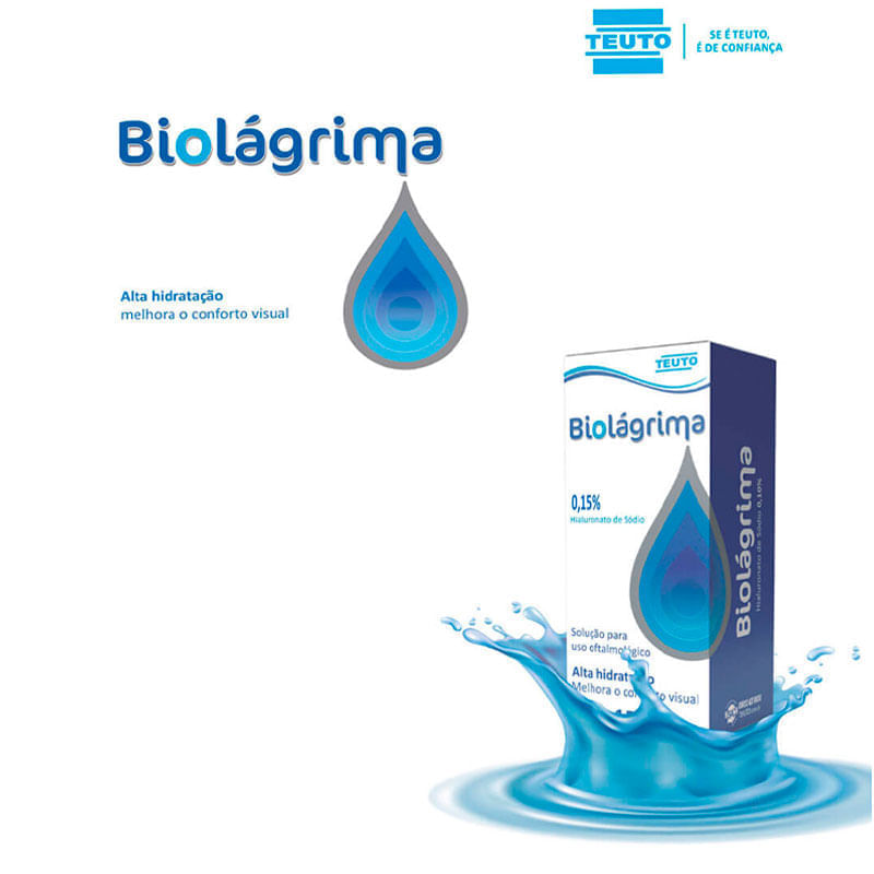 Biolagrima 0,15 solução oftálmica 10ml Teuto