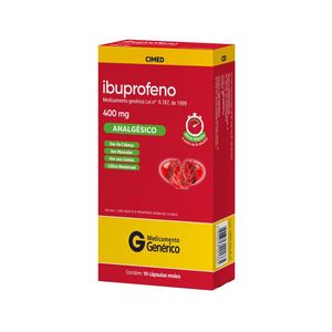 Ibuprofeno 400mg Cimed 10 Cápsulas Gelatinosas