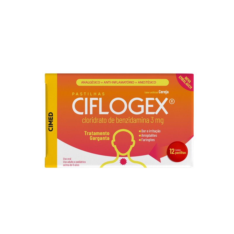 Ciflogex 3mg Sabor Mel e Limão 12 Unidades, Preço Na Drogal