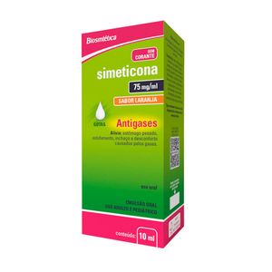 Simeticona 75mg/ml Biosintética Sabor Laranja Emulsão Gotas 10ml
