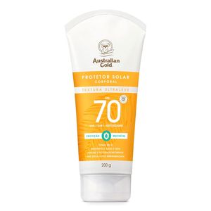 Protetor Solar Corporal Australian Gold UVA + UVB + Antioxidante FPS70 200g