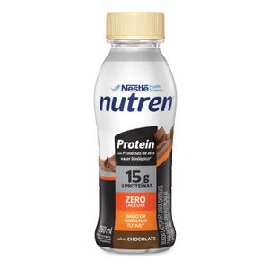Suplemento Alimentar Bebida Láctea Nutren Protein 15g de Proteínas Zero Lactose Sabor Chocolate 260ml