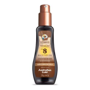 Protetor Solar Corporal Australian Gold Bronzer Gel FPS8 Spray 125ml