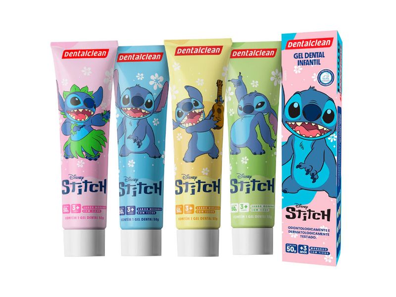 gel-dental-infantil-com-fluor-dentalclean-stitch-sabor-morango-50g-farmacia-online-drogal