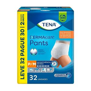 Roupa Íntima Tena Pants Dermacare P/M Leve 32 Pague 30