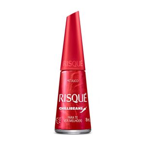 Esmalte Metálico Risqué ChilliBeans Para Te Ver.Melho(R) 8ml