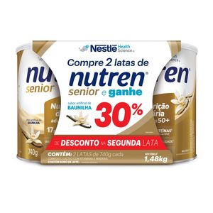 Kit Complemento Alimentar Nutren Senior Sabor Baunilha 2 Unidades 740g 1,48kg