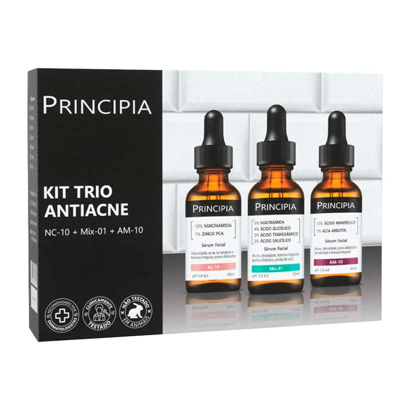 Kit Principia Trio Antiacne NC-10 + Mix-01 + AM-10: Preço