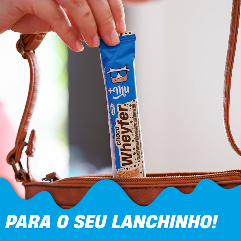 Barra de Proteína +Mu Choco Wheyfer: Cookies'n Cream 25g
