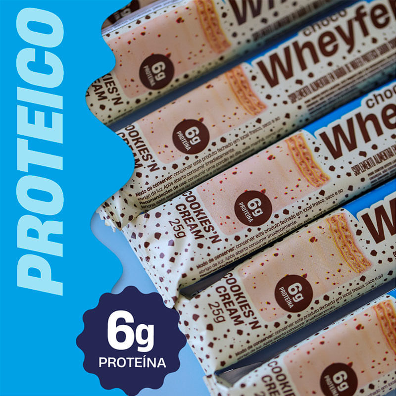 Barra de Proteína +Mu Choco Wheyfer: Cookies'n Cream 25g