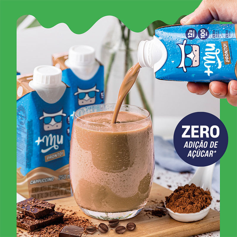 Bebida Láctea +Mu Pronto Sabor Capuccino 250ml | Farmácia Online