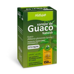 Xarope de Guaco 117,6mg/ml Natulab Sabor Mel Mentolado 150ml + Copo Dosador