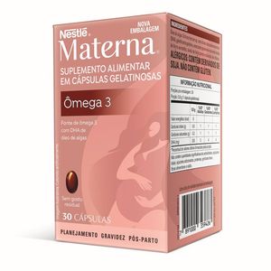 Suplemento Alimentar Adulto Nestlé Materna Ômega 3 30 Cápsulas Gelatinosas