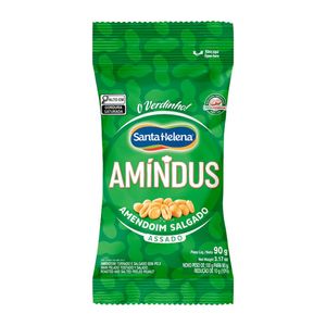 Amendoim Salgado Sem Pele Grelhaditos Amíndus Sante Helena 90g