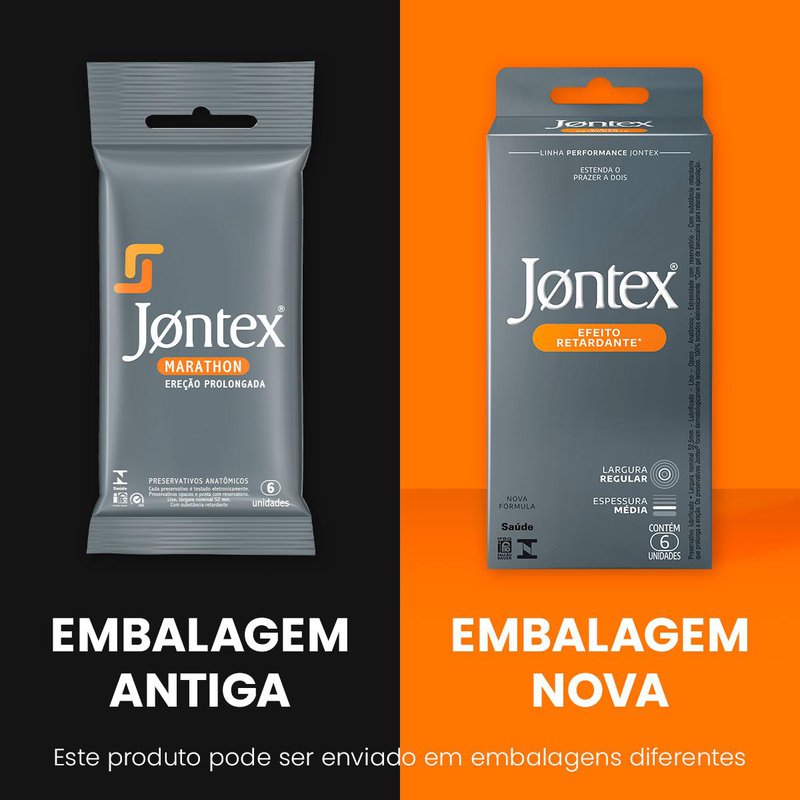 Camisinha:Preservativo Jontex Marathon Ereção Prolongada