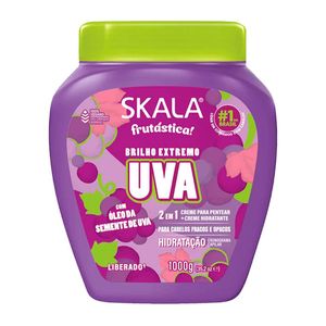 Creme para Pentear + Creme Hidratante Skala Frutástica Brilho Extremo Uva 1kg